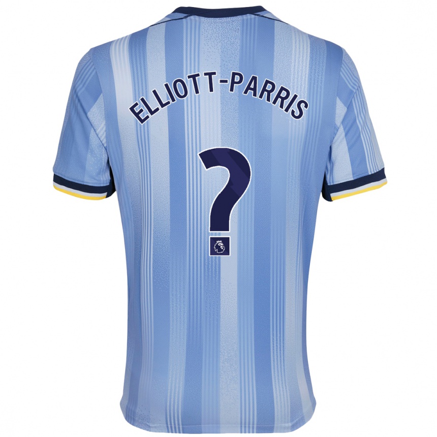 Kinder Fußball Reiss Elliott-Parris #0 Hellblau Auswärtstrikot Trikot 2024/25 T-Shirt Luxemburg