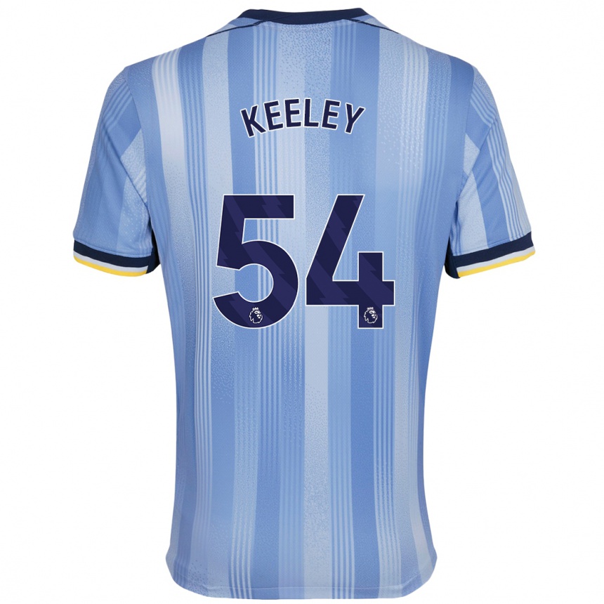 Kinder Fußball Josh Keeley #54 Hellblau Auswärtstrikot Trikot 2024/25 T-Shirt Luxemburg