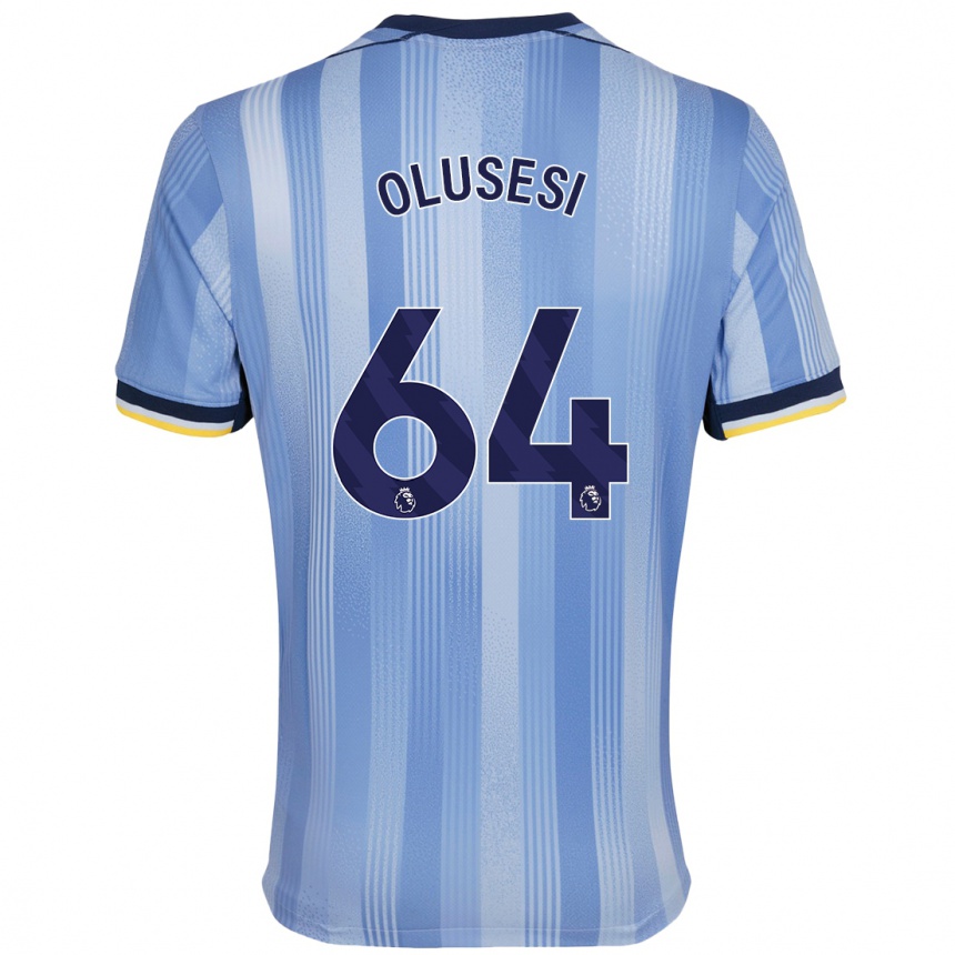 Kinder Fußball Callum Olusesi #64 Hellblau Auswärtstrikot Trikot 2024/25 T-Shirt Luxemburg