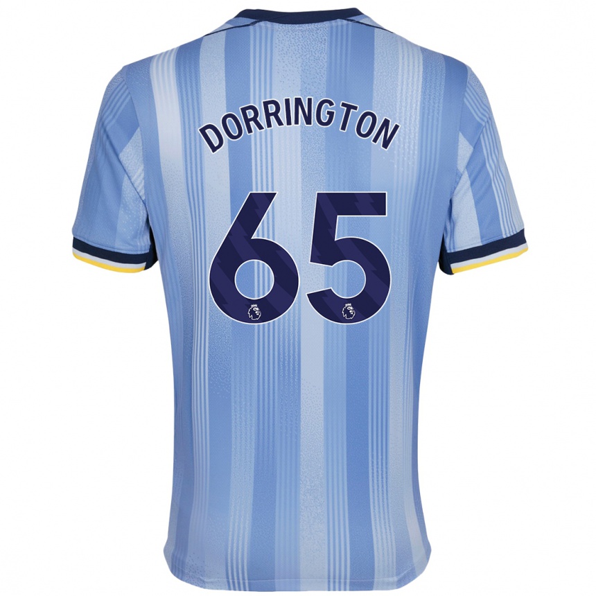 Kinder Fußball Alfie Dorrington #65 Hellblau Auswärtstrikot Trikot 2024/25 T-Shirt Luxemburg