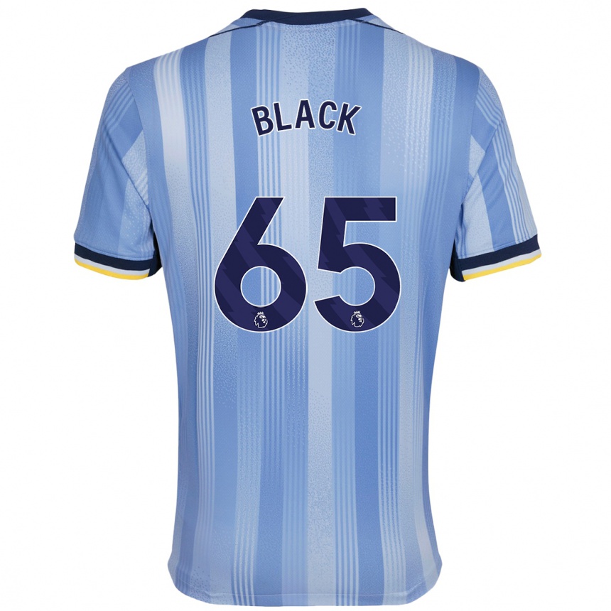 Kinder Fußball Leo Black #65 Hellblau Auswärtstrikot Trikot 2024/25 T-Shirt Luxemburg