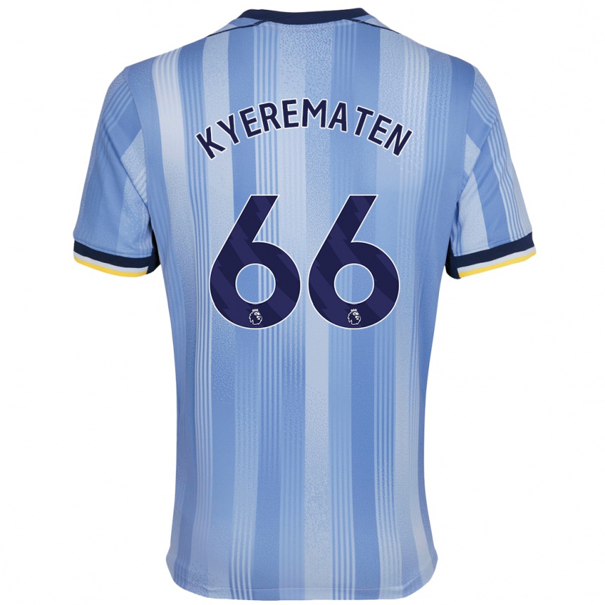 Kinder Fußball Rio Kyerematen #66 Hellblau Auswärtstrikot Trikot 2024/25 T-Shirt Luxemburg