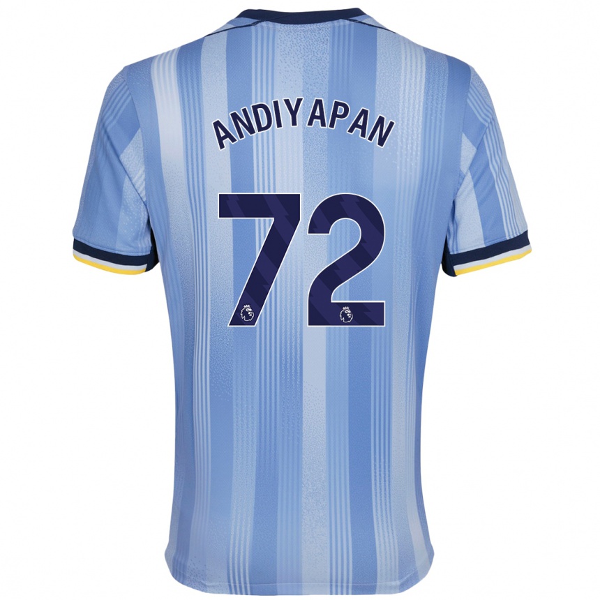 Kinder Fußball William Andiyapan #72 Hellblau Auswärtstrikot Trikot 2024/25 T-Shirt Luxemburg