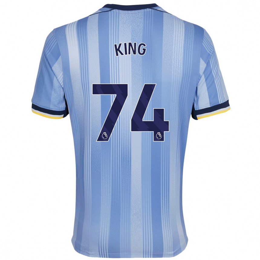 Kinder Fußball Maeson King #74 Hellblau Auswärtstrikot Trikot 2024/25 T-Shirt Luxemburg