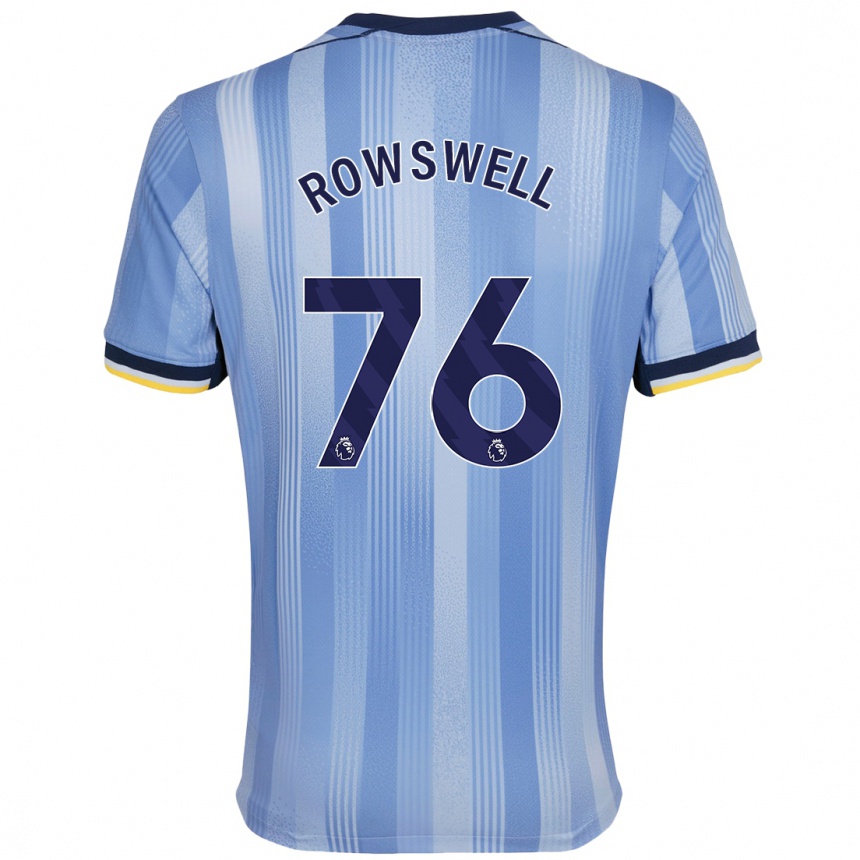 Kinder Fußball James Rowswell #76 Hellblau Auswärtstrikot Trikot 2024/25 T-Shirt Luxemburg