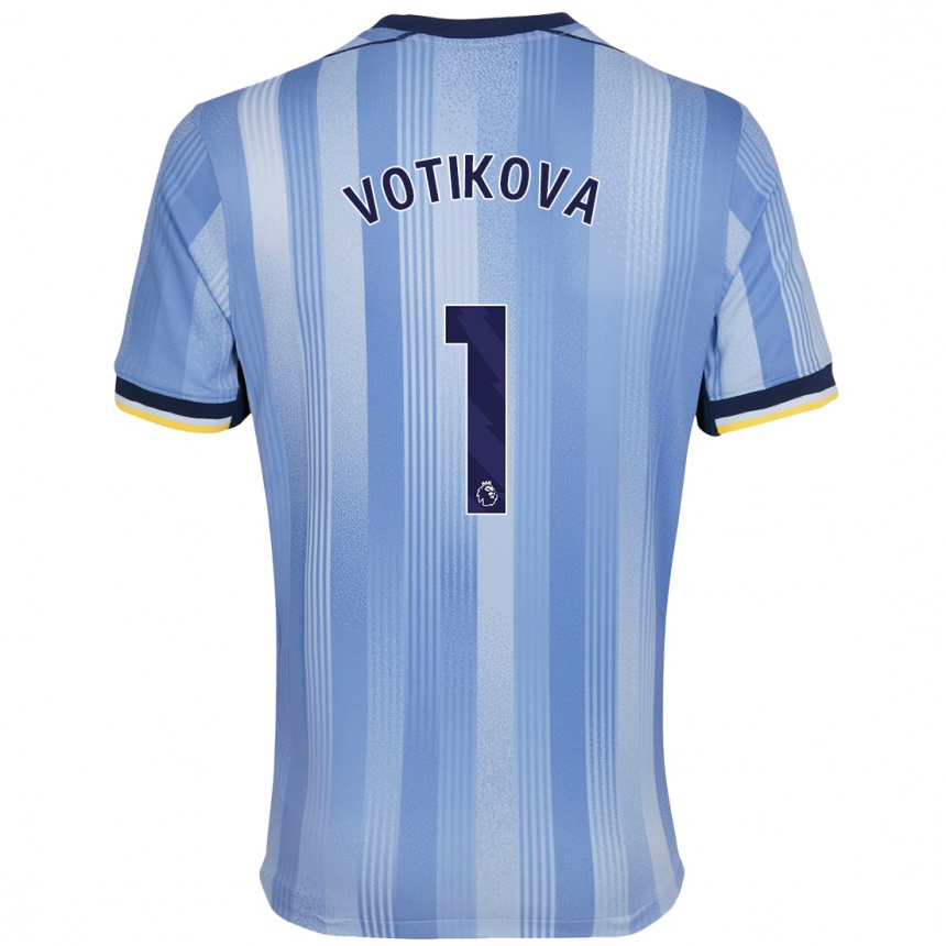 Kinder Fußball Barbora Votíková #1 Hellblau Auswärtstrikot Trikot 2024/25 T-Shirt Luxemburg