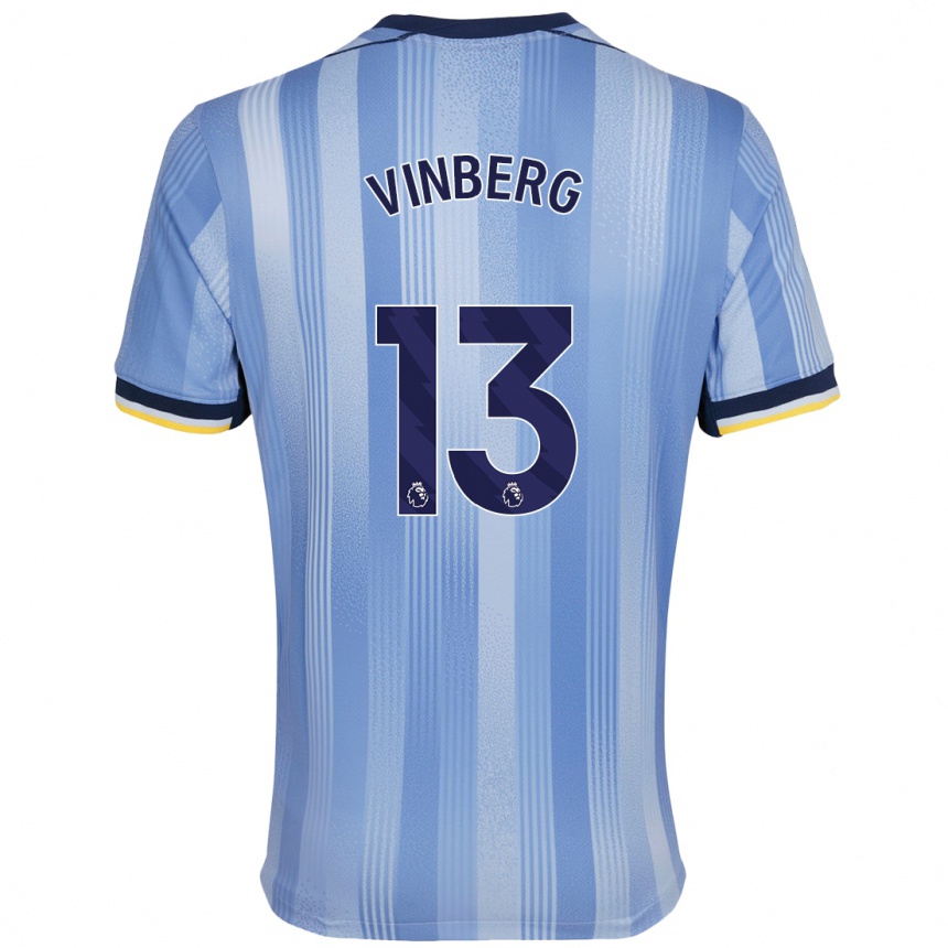 Kinder Fußball Matilda Vinberg #13 Hellblau Auswärtstrikot Trikot 2024/25 T-Shirt Luxemburg