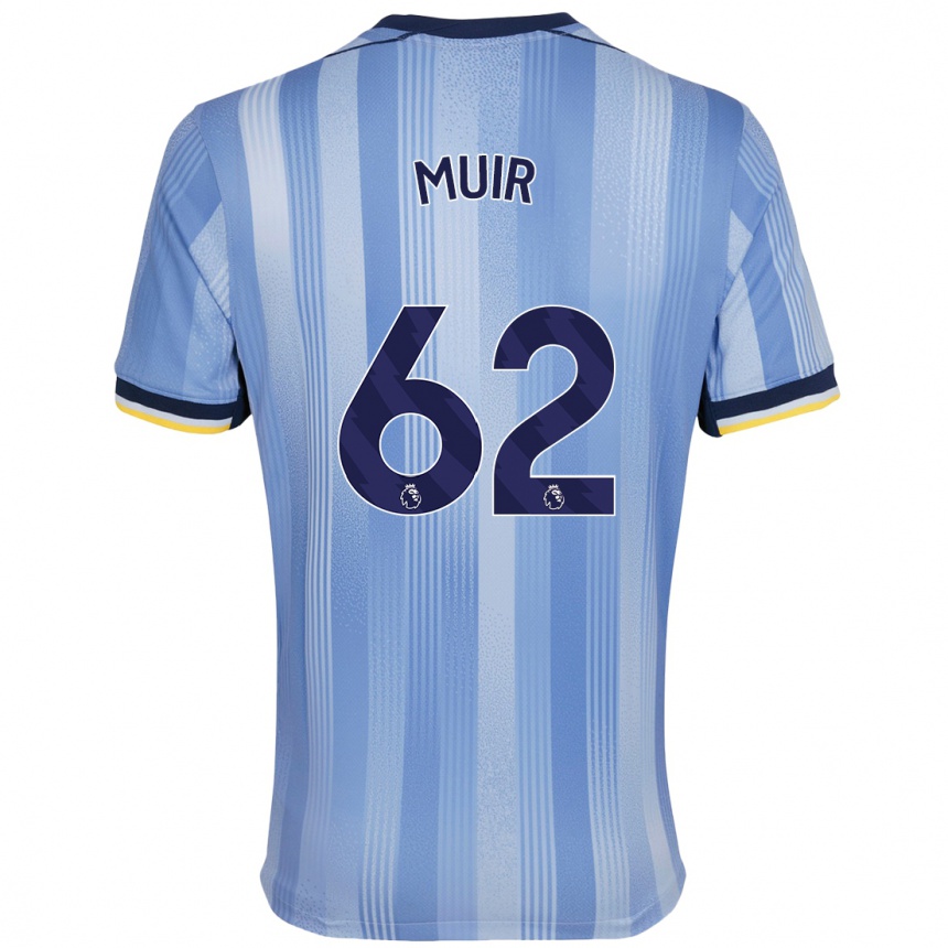 Kinder Fußball Marqes Muir #62 Hellblau Auswärtstrikot Trikot 2024/25 T-Shirt Luxemburg