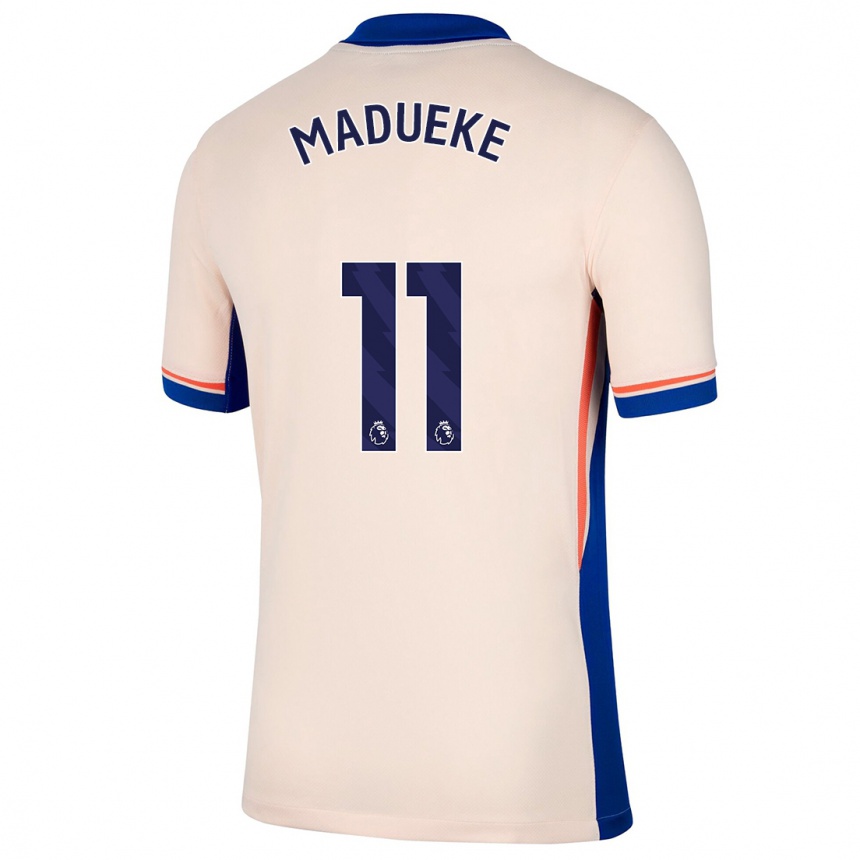 Kinder Fußball Noni Madueke #11 Hellbeige Auswärtstrikot Trikot 2024/25 T-Shirt Luxemburg