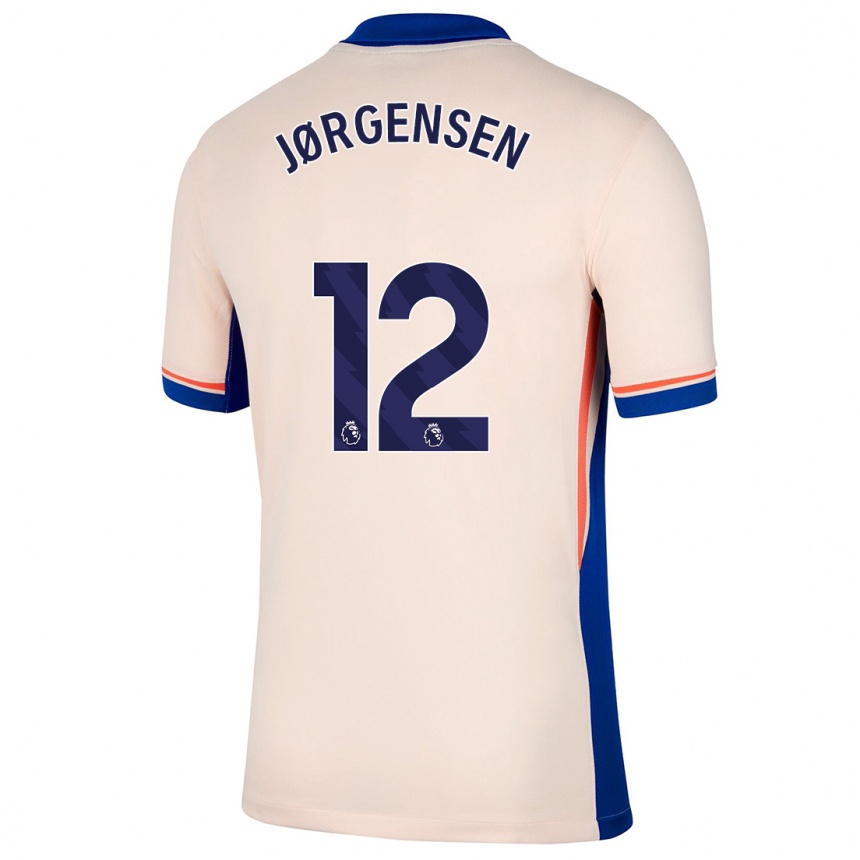 Kinder Fußball Filip Jørgensen #12 Hellbeige Auswärtstrikot Trikot 2024/25 T-Shirt Luxemburg