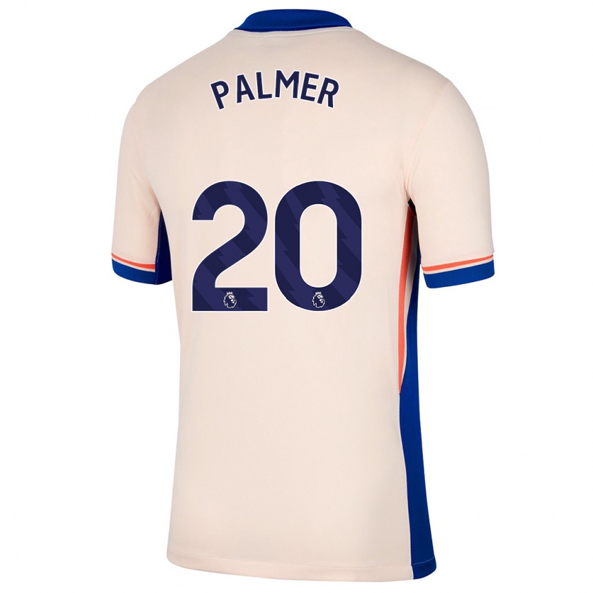 Kinder Fußball Cole Palmer #20 Hellbeige Auswärtstrikot Trikot 2024/25 T-Shirt Luxemburg