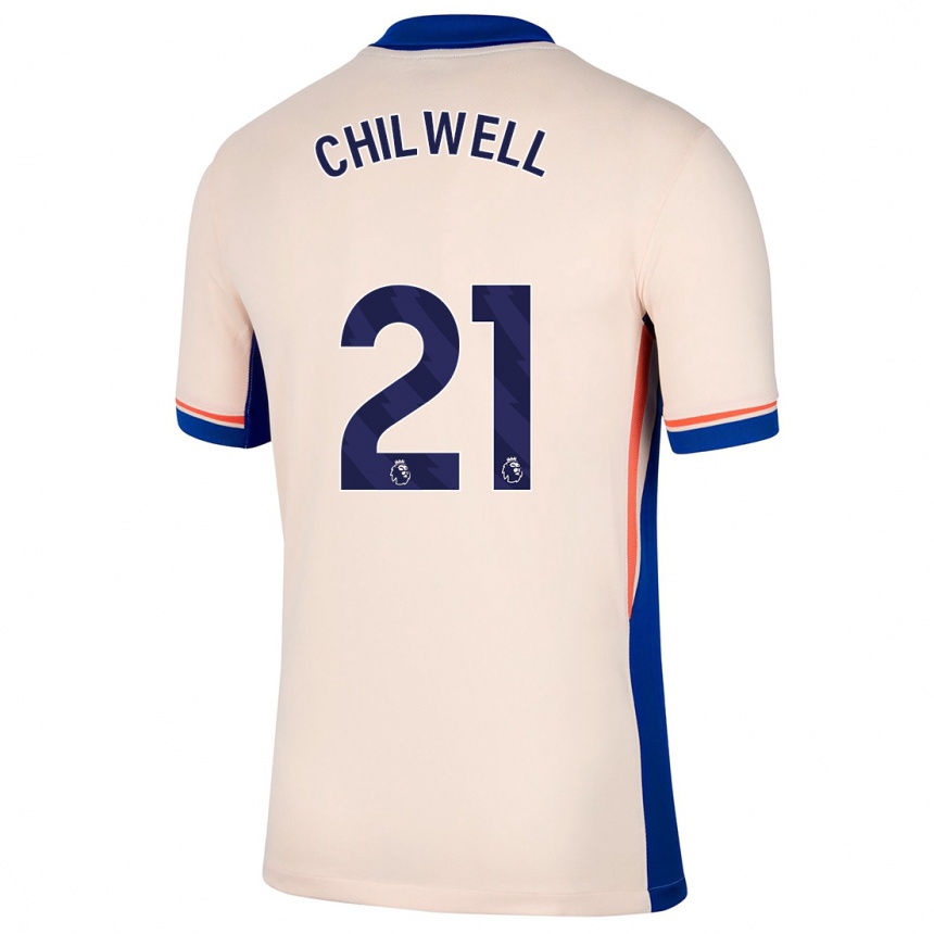 Kinder Fußball Ben Chilwell #21 Hellbeige Auswärtstrikot Trikot 2024/25 T-Shirt Luxemburg