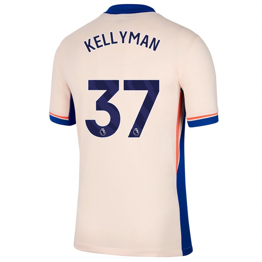 Kinder Fußball Omari Kellyman #37 Hellbeige Auswärtstrikot Trikot 2024/25 T-Shirt Luxemburg