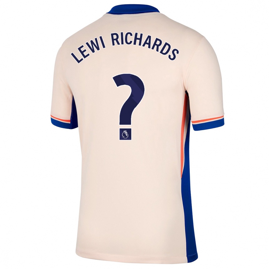 Kinder Fußball Lewi Richards #0 Hellbeige Auswärtstrikot Trikot 2024/25 T-Shirt Luxemburg