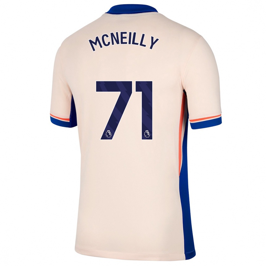 Kinder Fußball Donnell Mcneilly #71 Hellbeige Auswärtstrikot Trikot 2024/25 T-Shirt Luxemburg