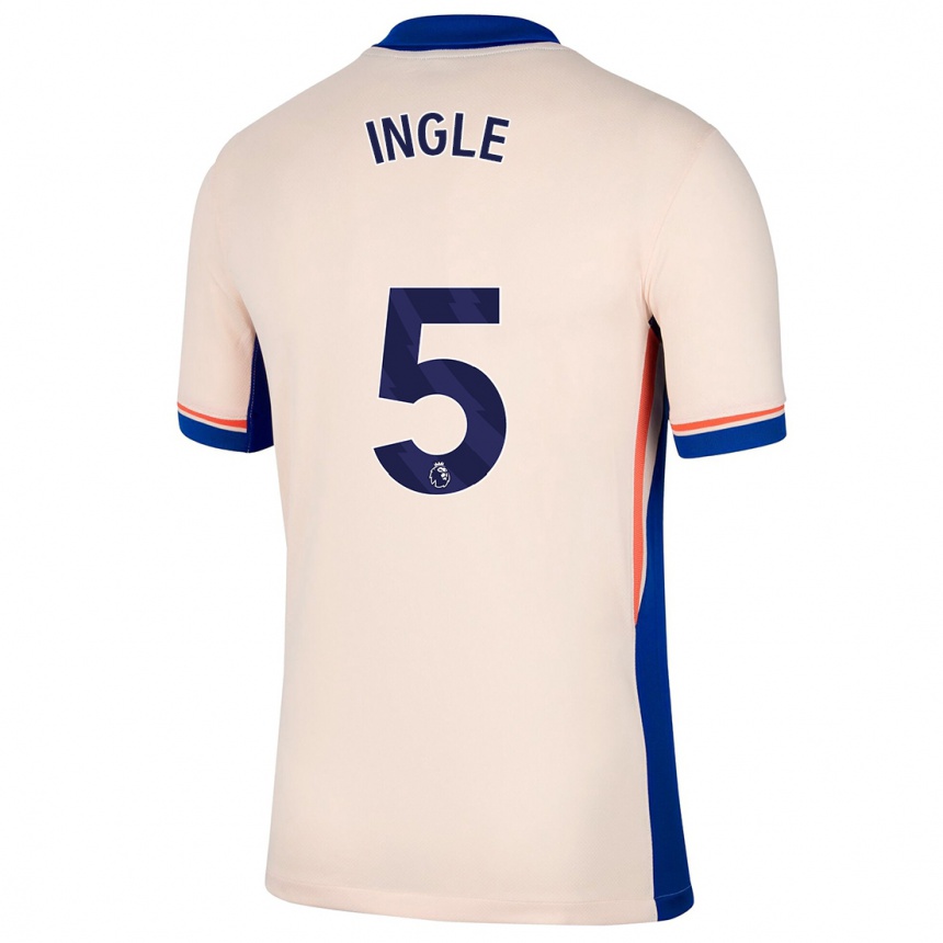 Kinder Fußball Sophie Ingle #5 Hellbeige Auswärtstrikot Trikot 2024/25 T-Shirt Luxemburg