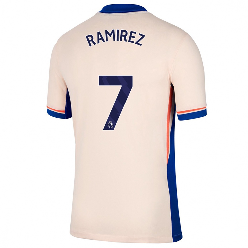 Kinder Fußball Mayra Ramírez #7 Hellbeige Auswärtstrikot Trikot 2024/25 T-Shirt Luxemburg