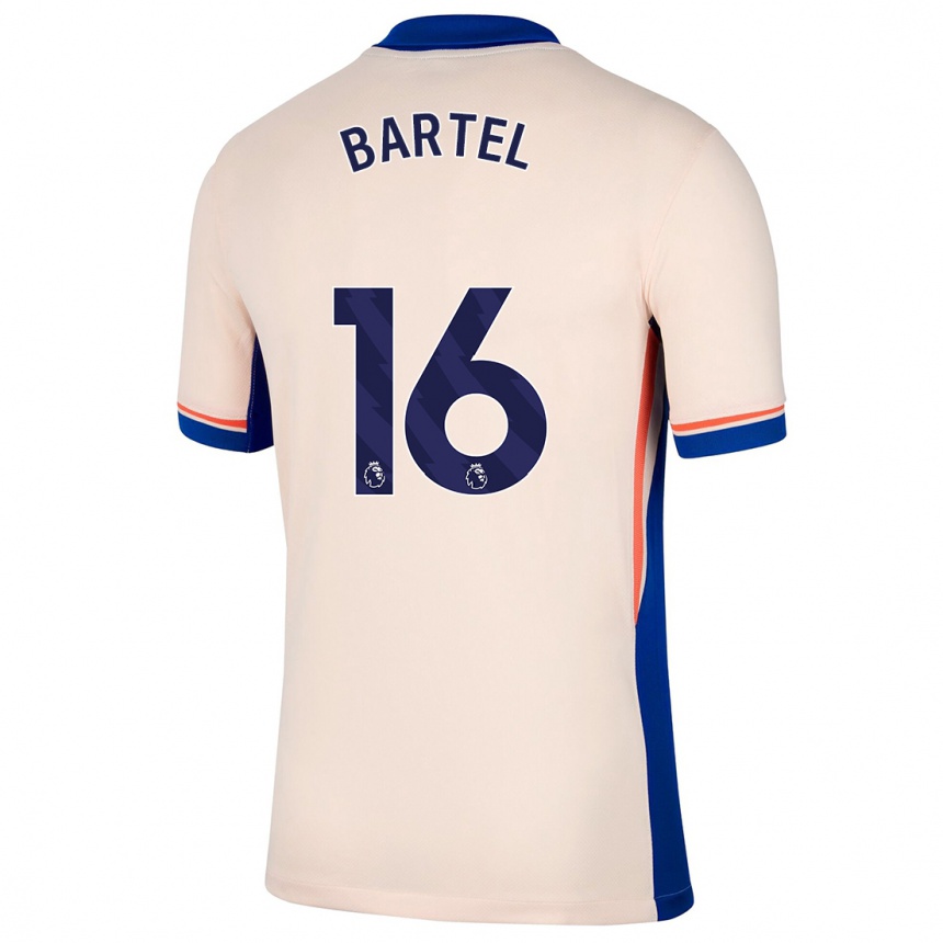 Kinder Fußball Júlia Bartel #16 Hellbeige Auswärtstrikot Trikot 2024/25 T-Shirt Luxemburg