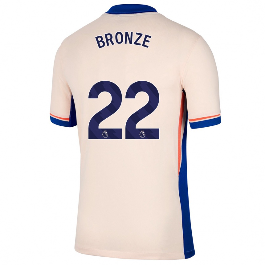 Kinder Fußball Lucy Bronze #22 Hellbeige Auswärtstrikot Trikot 2024/25 T-Shirt Luxemburg