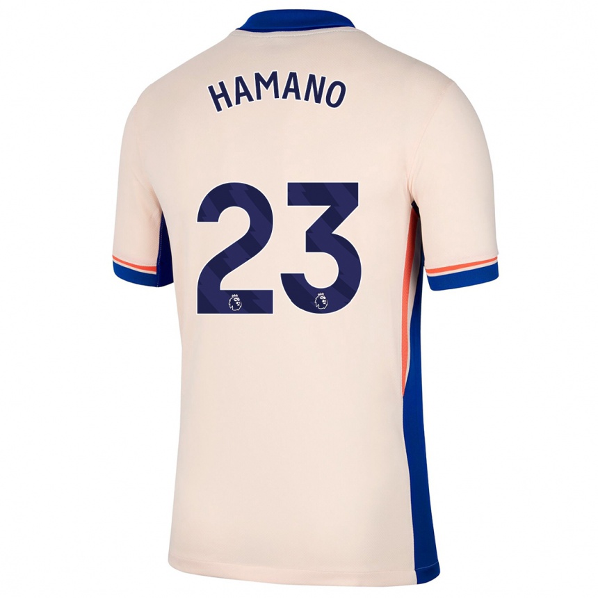 Kinder Fußball Maika Hamano #23 Hellbeige Auswärtstrikot Trikot 2024/25 T-Shirt Luxemburg