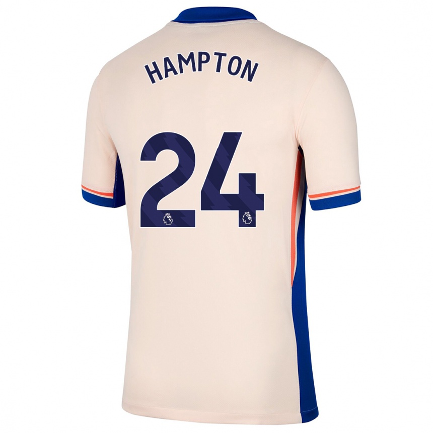 Kinder Fußball Hannah Hampton #24 Hellbeige Auswärtstrikot Trikot 2024/25 T-Shirt Luxemburg