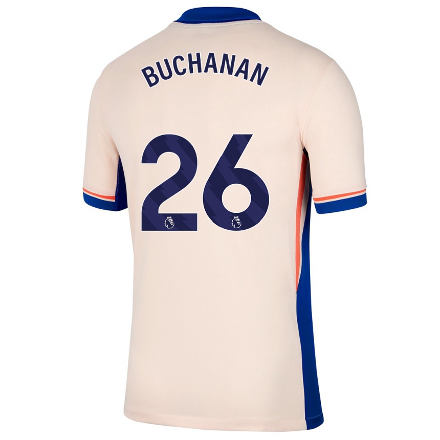 Kinder Fußball Kadeisha Buchanan #26 Hellbeige Auswärtstrikot Trikot 2024/25 T-Shirt Luxemburg