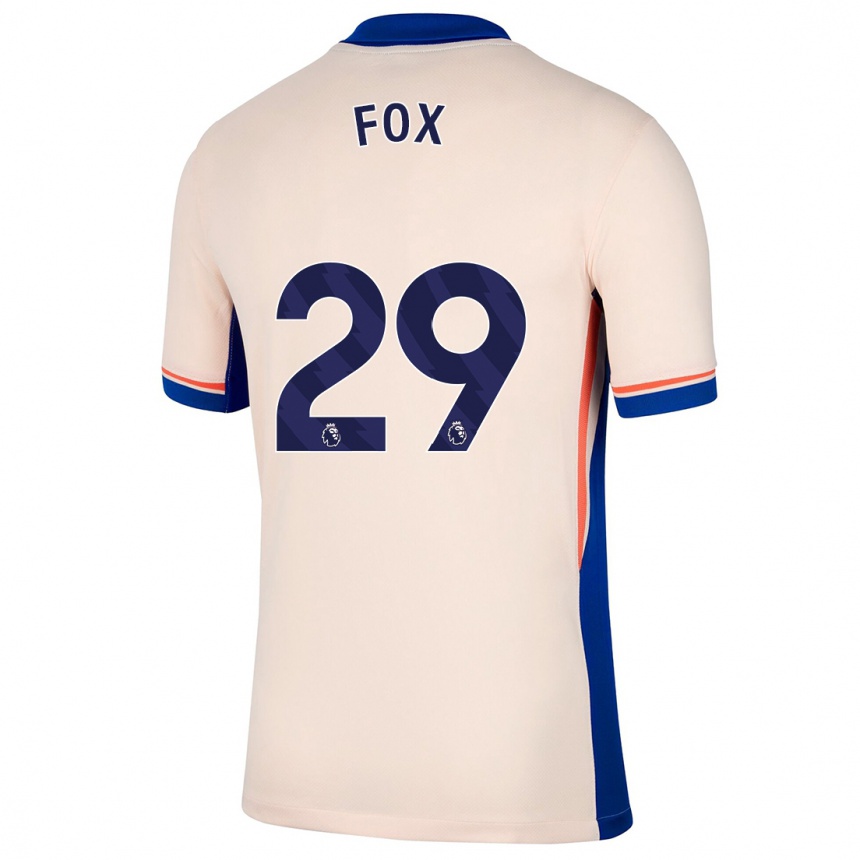 Kinder Fußball Jorja Fox #29 Hellbeige Auswärtstrikot Trikot 2024/25 T-Shirt Luxemburg