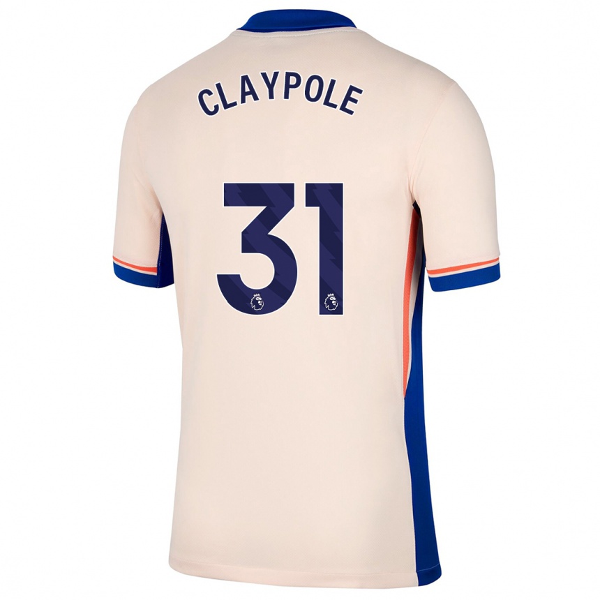 Kinder Fußball Aimee Claypole #31 Hellbeige Auswärtstrikot Trikot 2024/25 T-Shirt Luxemburg