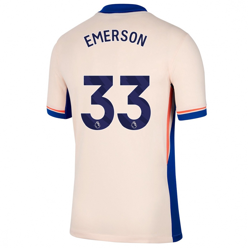 Kinder Fußball Emerson #33 Hellbeige Auswärtstrikot Trikot 2024/25 T-Shirt Luxemburg