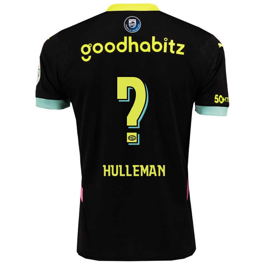 Kinder Fußball Daan Hulleman #0 Schwarz Gelb Auswärtstrikot Trikot 2024/25 T-Shirt Luxemburg