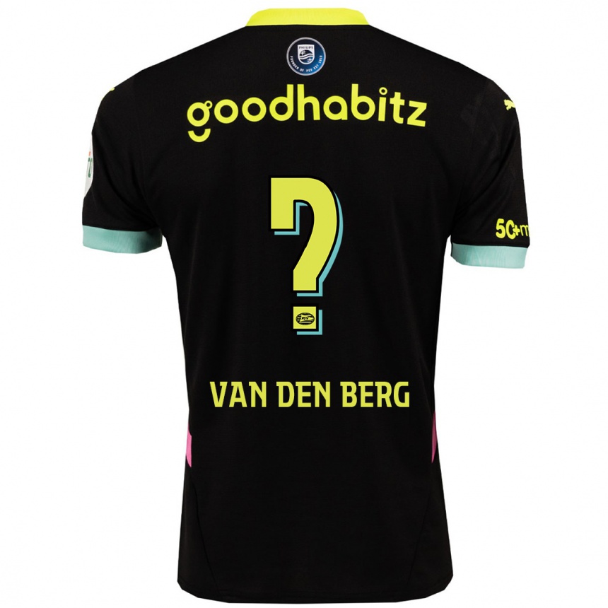 Kinder Fußball Joel Van Den Berg #0 Schwarz Gelb Auswärtstrikot Trikot 2024/25 T-Shirt Luxemburg