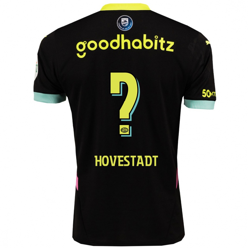 Kinder Fußball Mike Hovestadt #0 Schwarz Gelb Auswärtstrikot Trikot 2024/25 T-Shirt Luxemburg