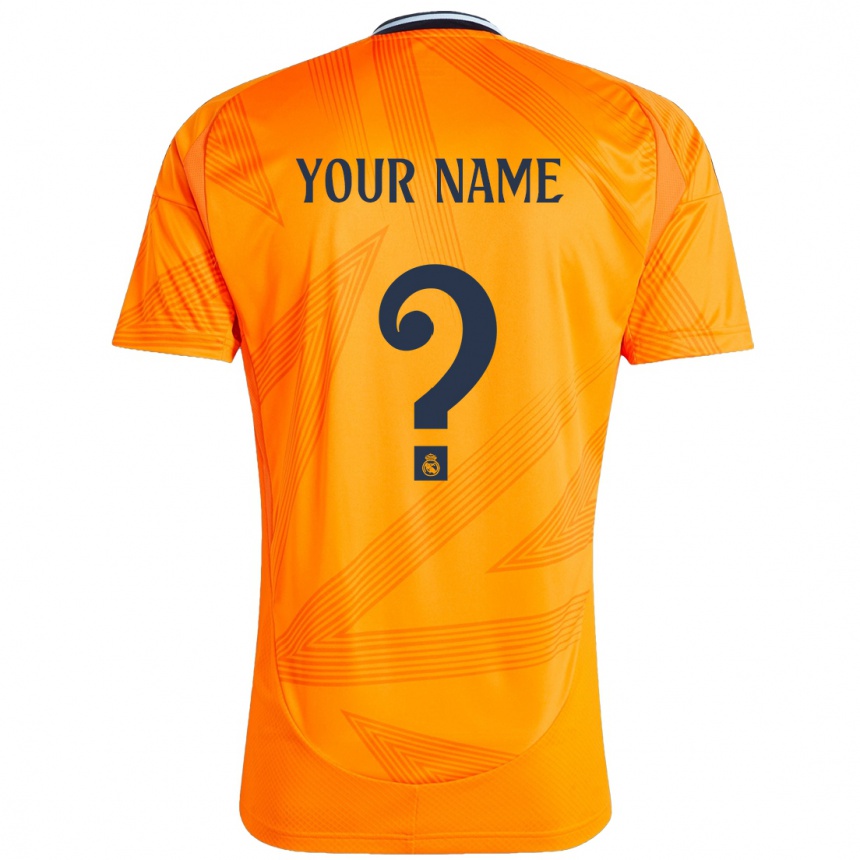 Kinder Fußball Ihren Namen #0 Orange Auswärtstrikot Trikot 2024/25 T-Shirt Luxemburg