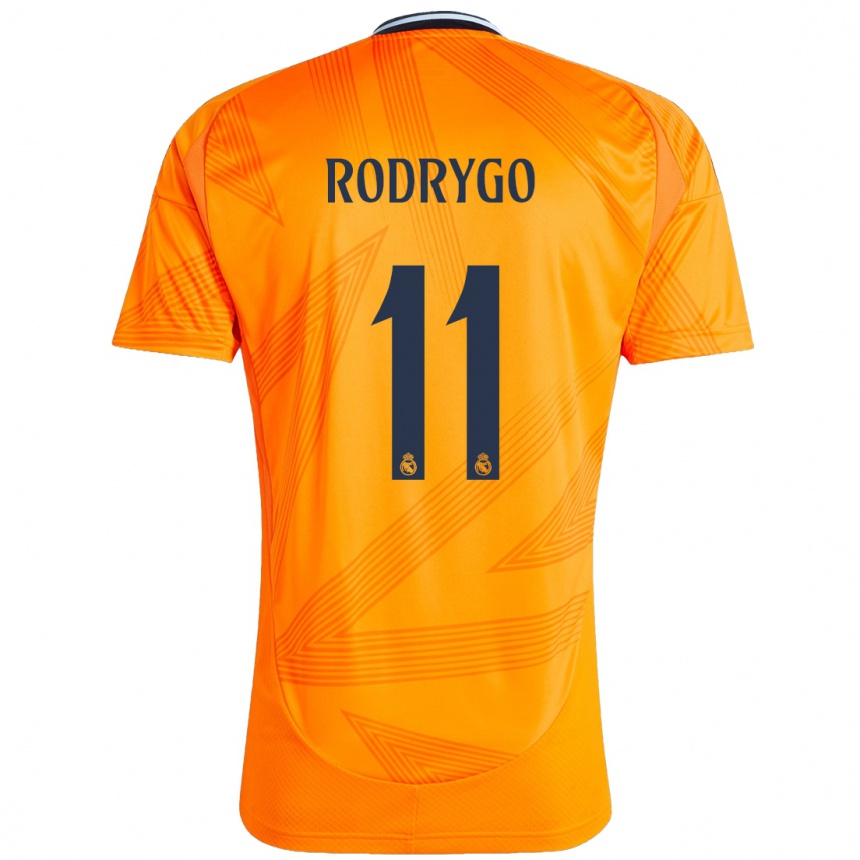 Kinder Fußball Rodrygo #11 Orange Auswärtstrikot Trikot 2024/25 T-Shirt Luxemburg