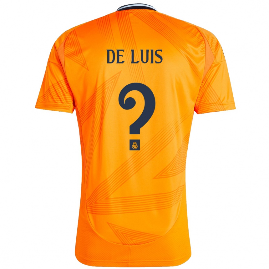 Kinder Fußball Mario De Luis #0 Orange Auswärtstrikot Trikot 2024/25 T-Shirt Luxemburg