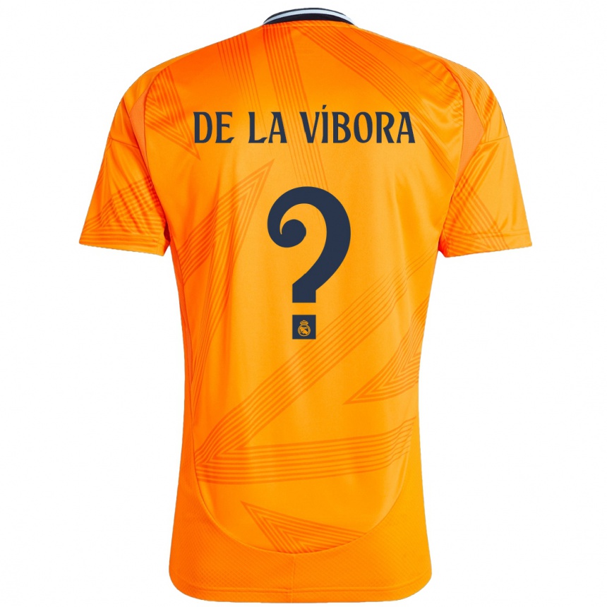 Kinder Fußball David De La Víbora #0 Orange Auswärtstrikot Trikot 2024/25 T-Shirt Luxemburg