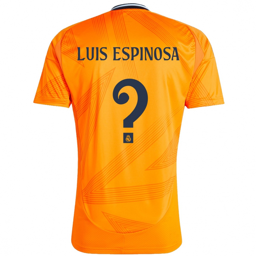 Kinder Fußball José Luis Espinosa #0 Orange Auswärtstrikot Trikot 2024/25 T-Shirt Luxemburg