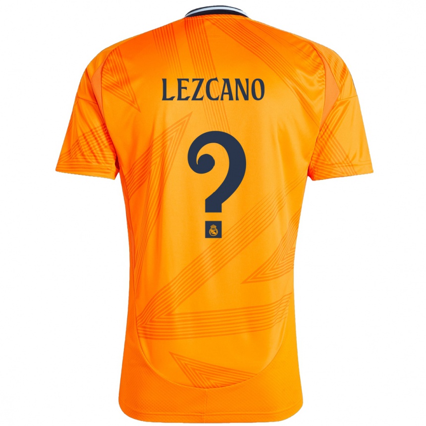 Kinder Fußball Álvaro Lezcano #0 Orange Auswärtstrikot Trikot 2024/25 T-Shirt Luxemburg