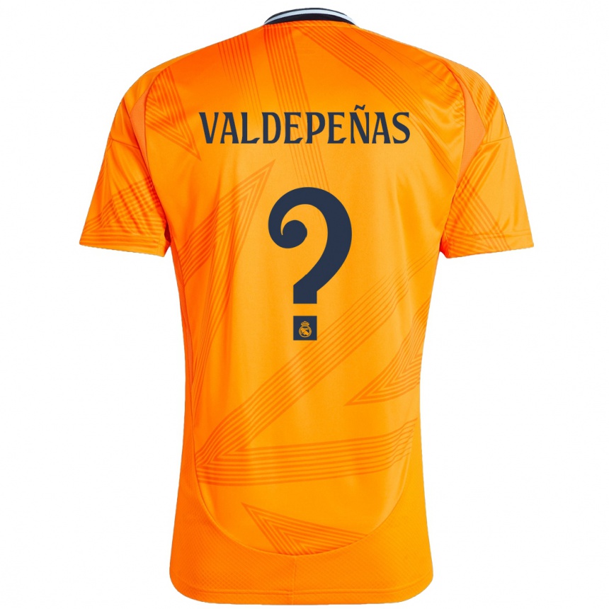 Kinder Fußball Víctor Valdepeñas #0 Orange Auswärtstrikot Trikot 2024/25 T-Shirt Luxemburg