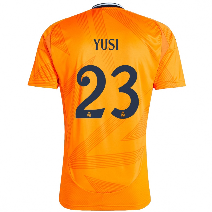 Kinder Fußball Yusi #23 Orange Auswärtstrikot Trikot 2024/25 T-Shirt Luxemburg