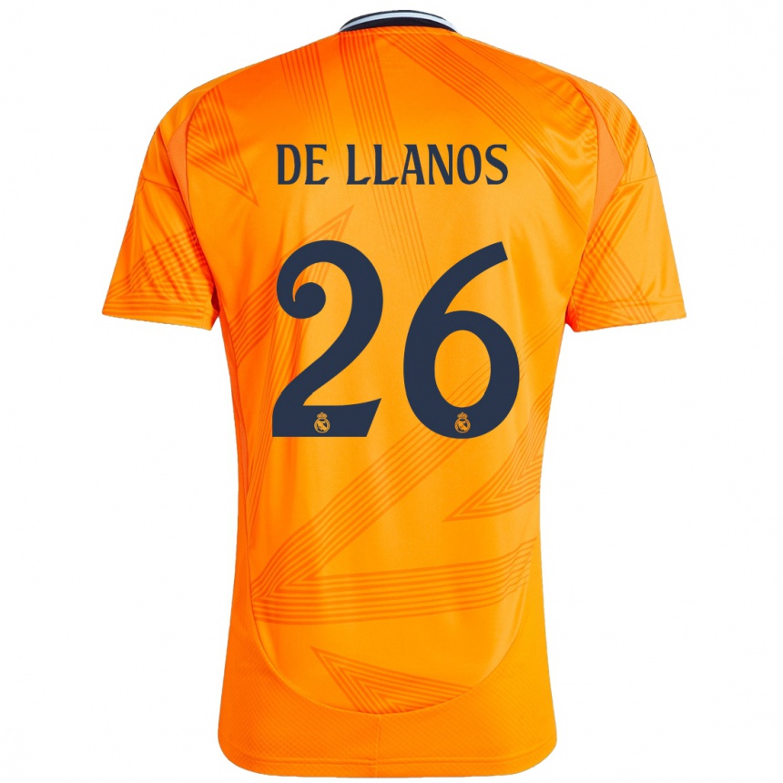 Kinder Fußball Hugo De Llanos #26 Orange Auswärtstrikot Trikot 2024/25 T-Shirt Luxemburg