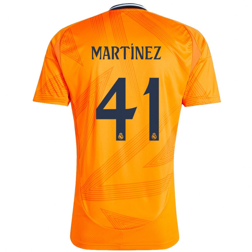 Kinder Fußball Joan Martínez #41 Orange Auswärtstrikot Trikot 2024/25 T-Shirt Luxemburg