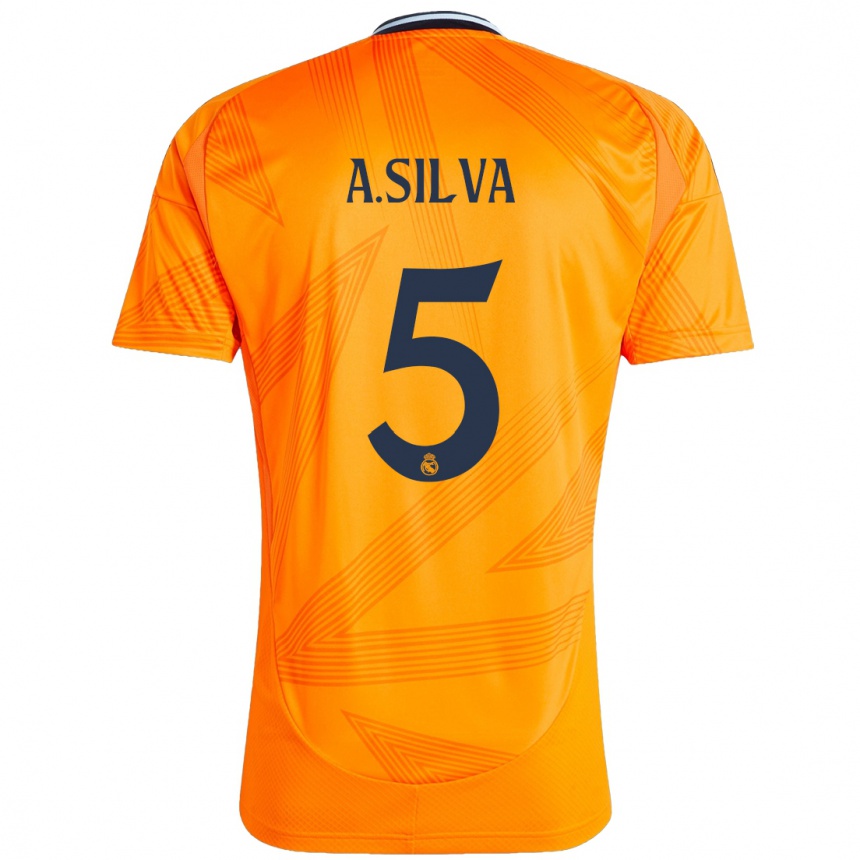 Kinder Fußball Antonia Silva #5 Orange Auswärtstrikot Trikot 2024/25 T-Shirt Luxemburg