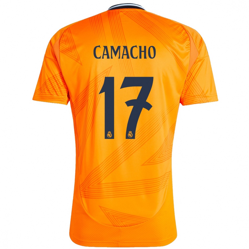 Kinder Fußball Carla Camacho #17 Orange Auswärtstrikot Trikot 2024/25 T-Shirt Luxemburg