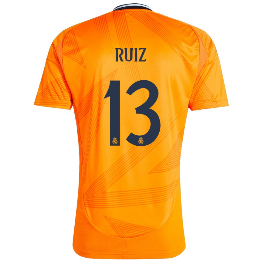 Kinder Fußball Guillermo Ruiz #13 Orange Auswärtstrikot Trikot 2024/25 T-Shirt Luxemburg