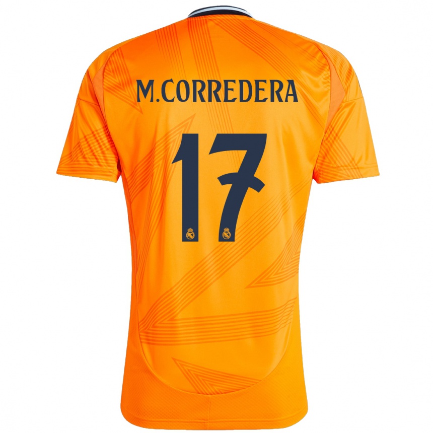 Kinder Fußball Marta Corredera #17 Orange Auswärtstrikot Trikot 2024/25 T-Shirt Luxemburg