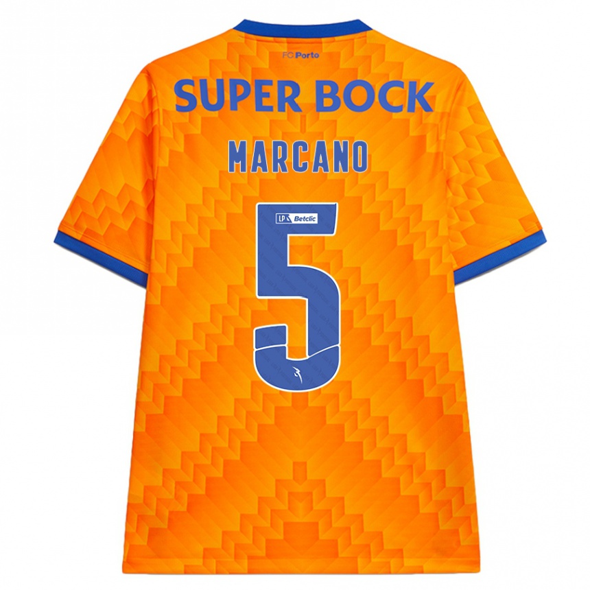 Kinder Fußball Iván Marcano #5 Orange Auswärtstrikot Trikot 2024/25 T-Shirt Luxemburg