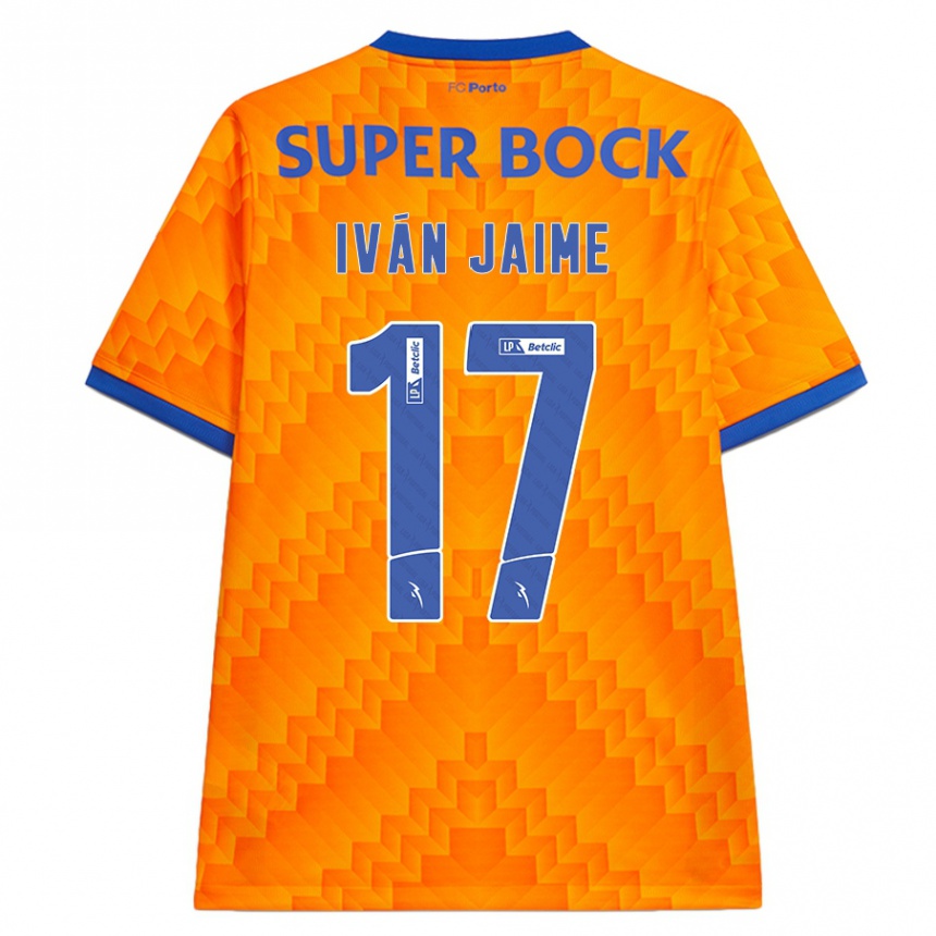 Kinder Fußball Iván Jaime #17 Orange Auswärtstrikot Trikot 2024/25 T-Shirt Luxemburg