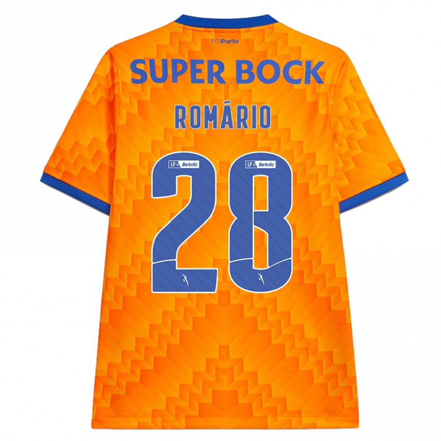 Kinder Fußball Romário Baró #28 Orange Auswärtstrikot Trikot 2024/25 T-Shirt Luxemburg