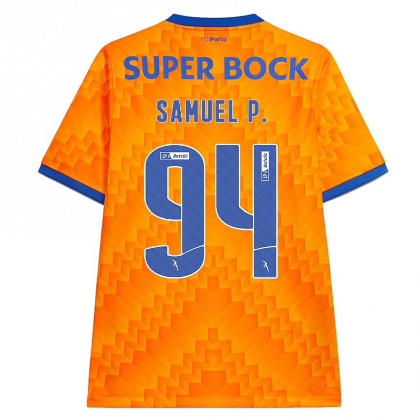 Kinder Fußball Samuel #94 Orange Auswärtstrikot Trikot 2024/25 T-Shirt Luxemburg